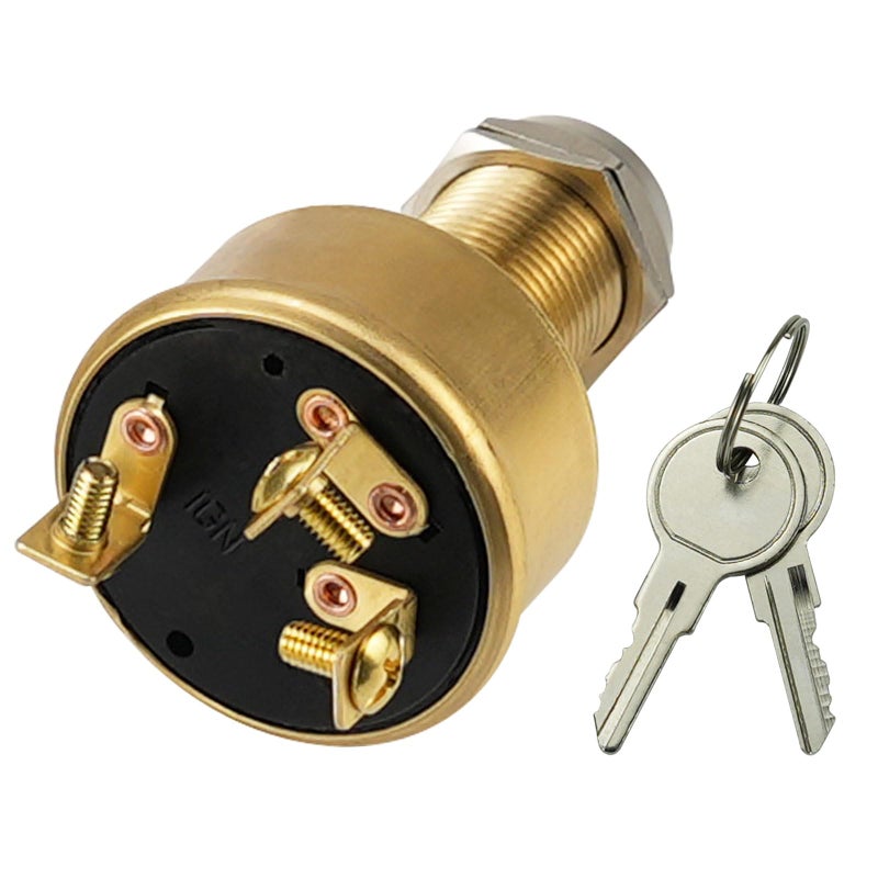 HEMRUNK Boat Ignition Switch with Keys 3 Terminals 3 Position OffOnStart 12Volt 15A Marine Ignition Switch MP390601 - Image 3