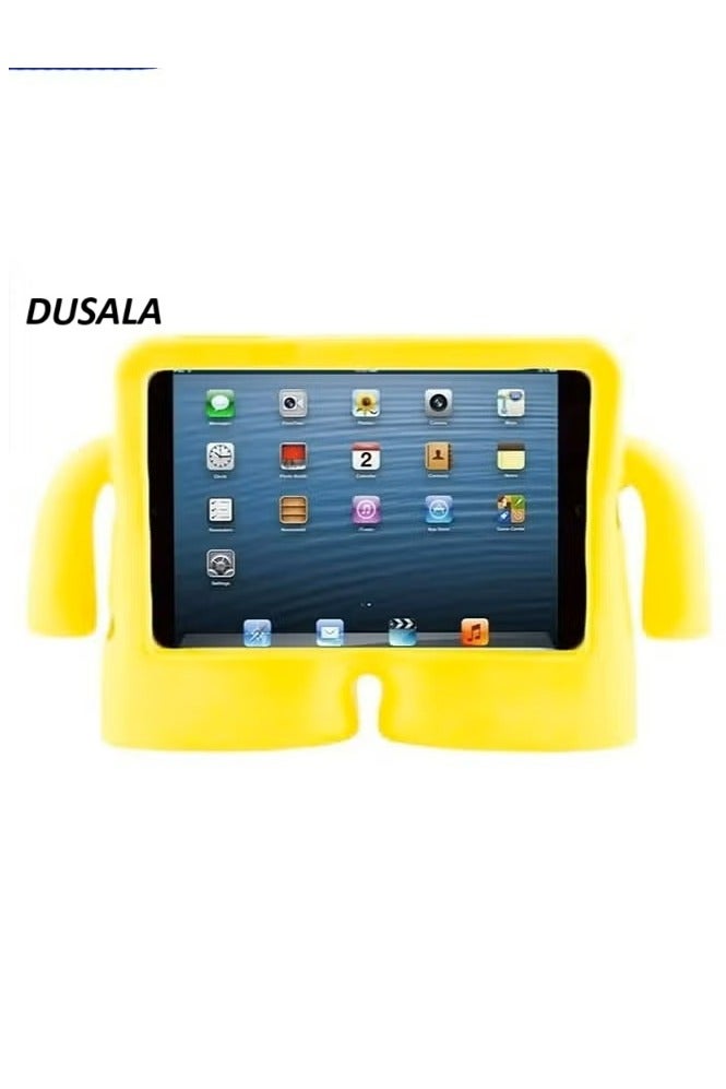 DUSALA Kids Shock‑Proof EVA Case with Handle & Stand for iPad 10.2 9th Gen Bright Durable Cover(Yellow)