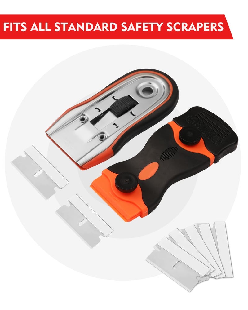 WORKPRO 100-Pack Single Razor Edge Blades, Industrial Scraper Razor Blades, High Carbon Steel One Edge Razor Blades - Image 4