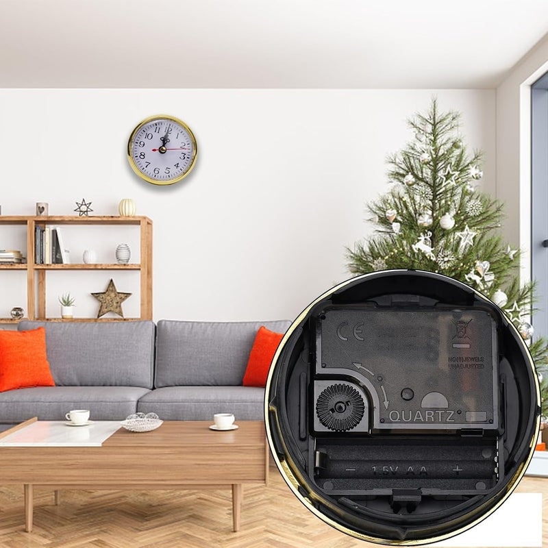 تصميم مطابق لسعودية بديل حركة ساعة كوارتز، إدراج ساعة كوارتز بأسلوب رجعي مع أرقام عربية، إطار ذهبي اللون، عدسة شفافة، وجه بديل لصنع وإصلاح الساعات (2.56 بوصة) بناء بسيط مطور تصميم بسيط متعدد الألوان - Image 4