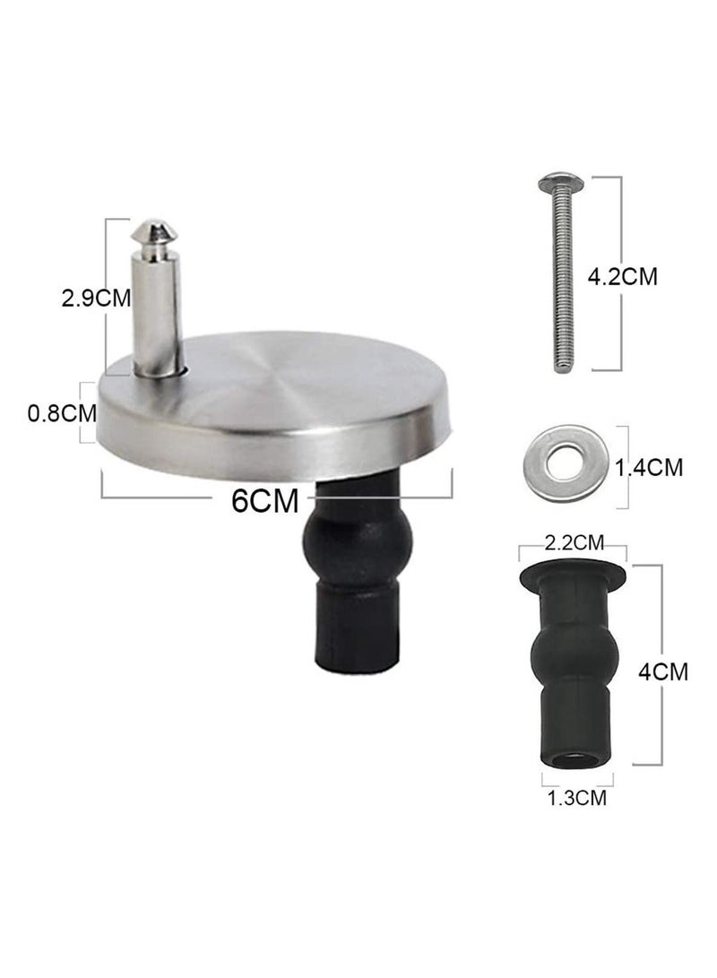 SYOSI Toilet Seat Hinges Top Fixings Universal Replacement Rubber Well Nuts Screws for Blind Holes Fittings 1 Pair Expanding Quick Release Fix  - Image 2