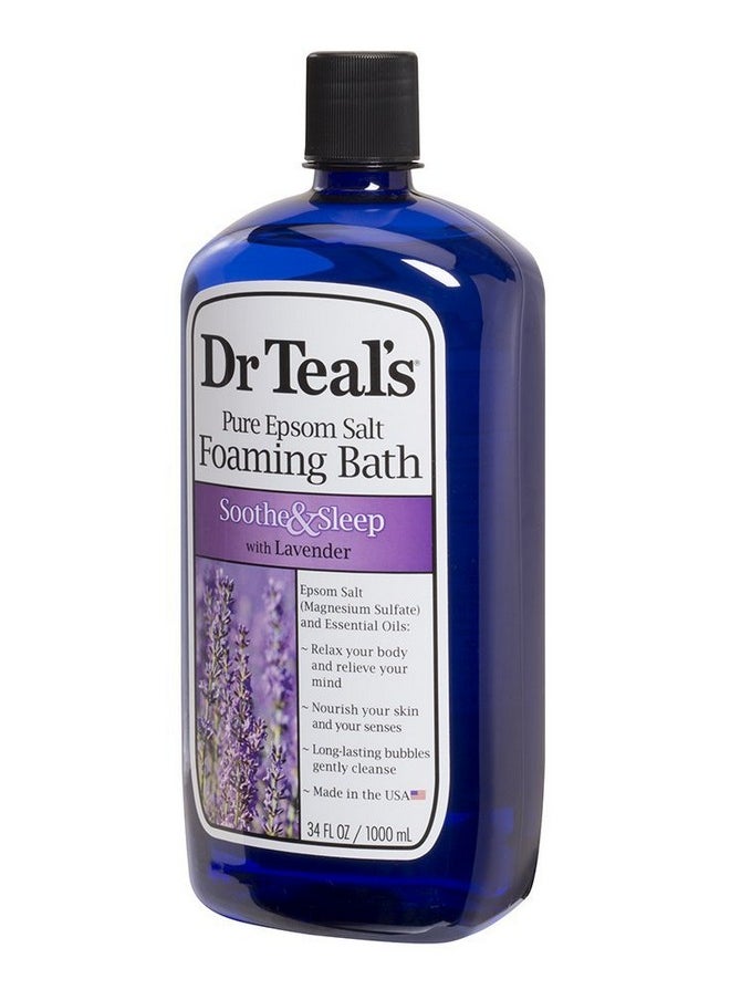 Dr Teal's Dr Teal's Foaming Bath Variety Gift Set (2 Pack, 34oz ea.) - Soothe & Sleep Lavender & Relax & Relief Eucalyptus & Spearmint - Pure Epsom Salt & Essential Oils Alleviate Stress & Clear The Mind  - Image 2