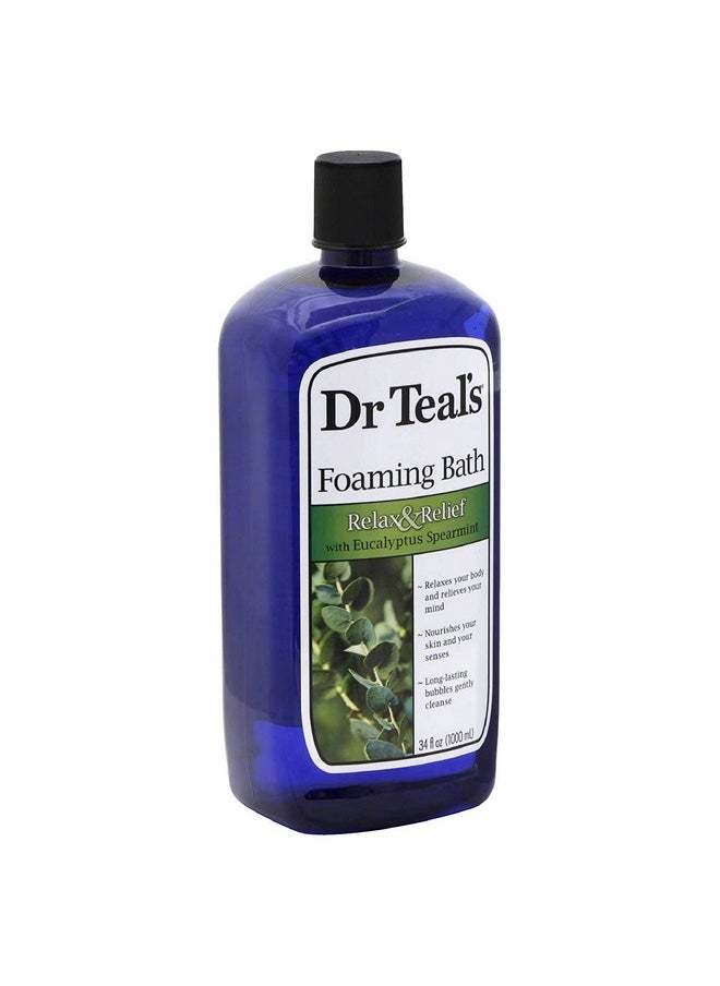 Dr Teal's Dr Teal's Foaming Bath Variety Gift Set (2 Pack, 34oz ea.) - Soothe & Sleep Lavender & Relax & Relief Eucalyptus & Spearmint - Pure Epsom Salt & Essential Oils Alleviate Stress & Clear The Mind  - Image 4