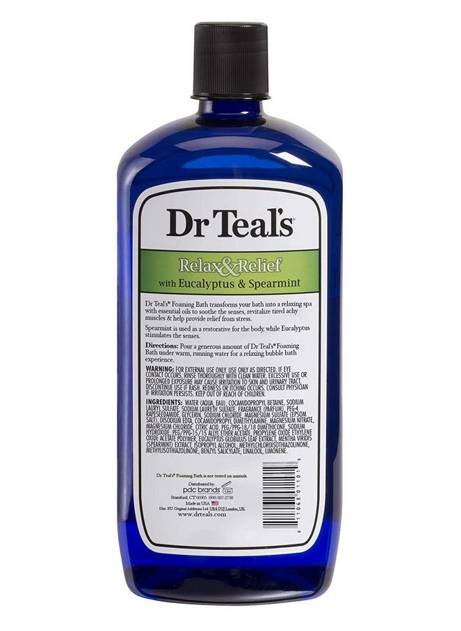 Dr Teal's Dr Teal's Foaming Bath Variety Gift Set (2 Pack, 34oz ea.) - Soothe & Sleep Lavender & Relax & Relief Eucalyptus & Spearmint - Pure Epsom Salt & Essential Oils Alleviate Stress & Clear The Mind  - Image 5
