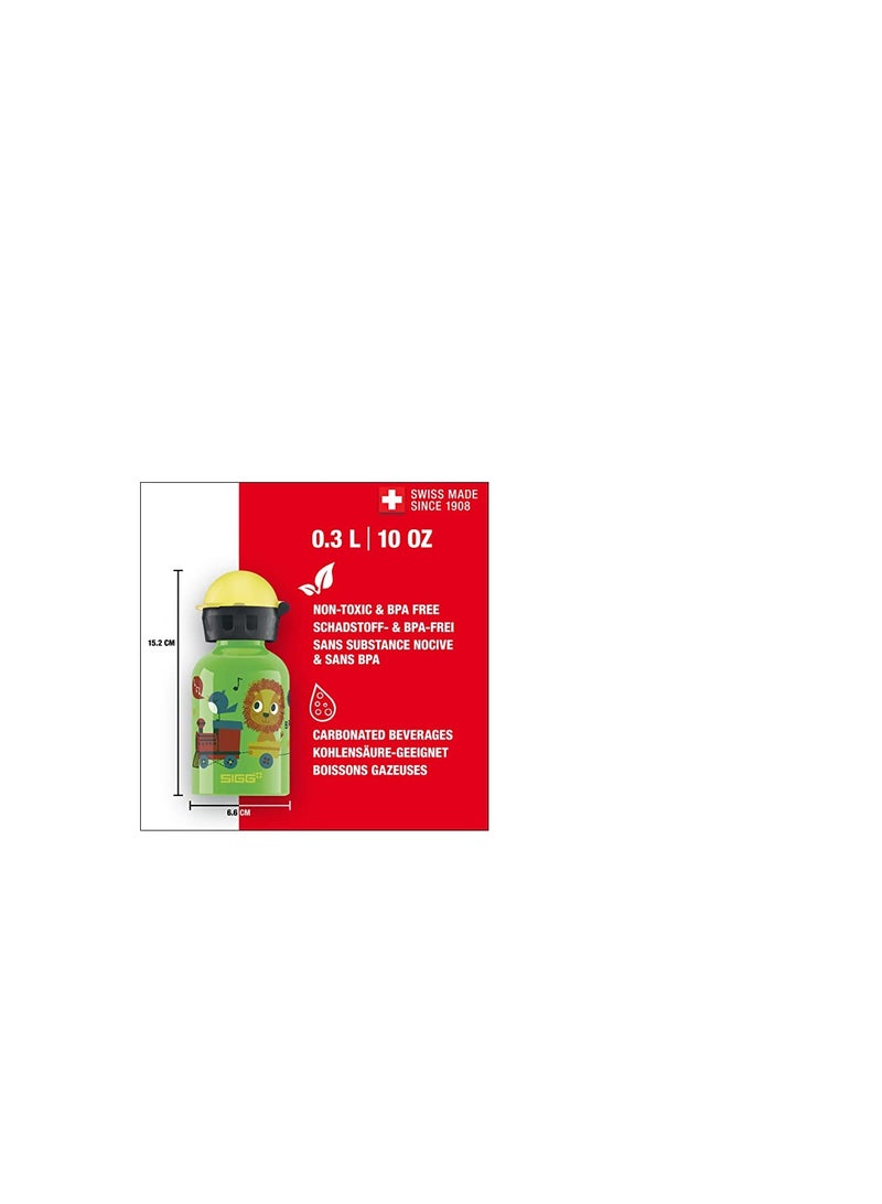 Sigg - Aluminium Kids Water Bottle - Kbt Jungle Train - Leakproof - Lightweight - Bpa Free - Climate Neutral Certified - Green - 0.3L - Image 4