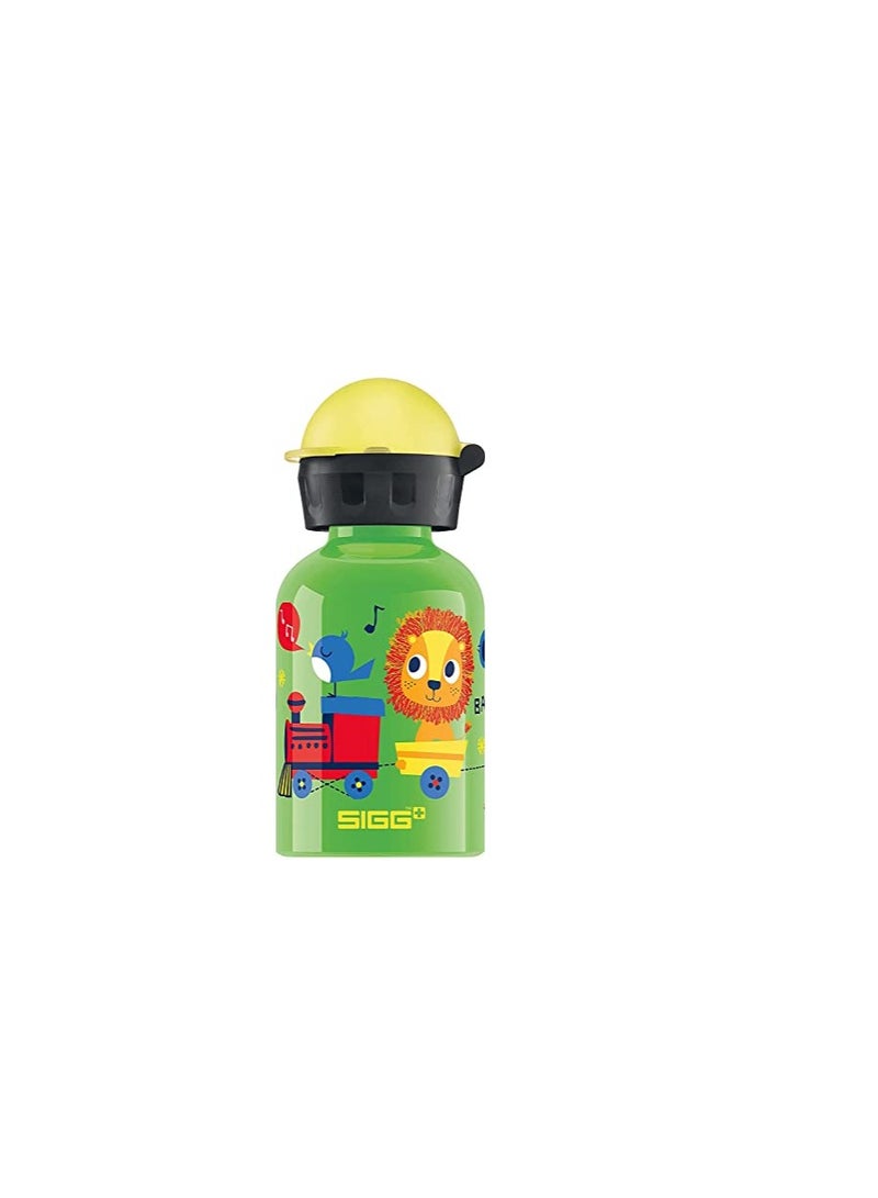 Sigg - Aluminium Kids Water Bottle - Kbt Jungle Train - Leakproof - Lightweight - Bpa Free - Climate Neutral Certified - Green - 0.3L - Image 1