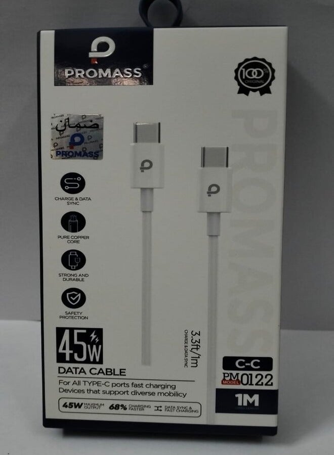 PROMASS For All Type-C To Type-C Port Fast Charging Cable. - Image 1