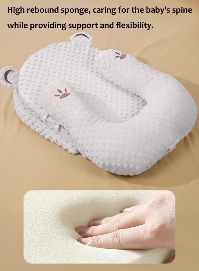 Aissiora Baby wedge pillow Baby slope pad Baby feeding pillow Baby U-shaped pillow Newborn anti vomiting milk pillow 10 °+15 ° height adjustable Spine protection - Image 3