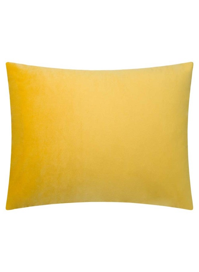 JWH 3D Flower Throw Pillow Cover Decorative Sunflower Accent Pillow Case Velvet Cushion Lumbar Floral Pillowcase for Home Bed Couch Living Room 12x20 Inches Gold Yellow - Image 2