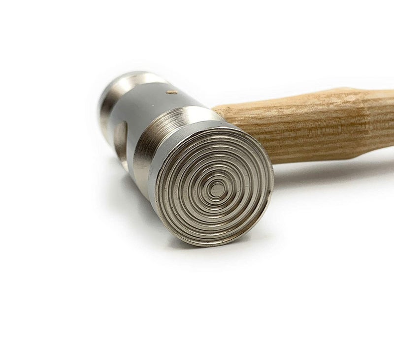 Fozti Texturing Hammer Narrow BullsEye Wide BullsEye for Pattern Creation on Metal SurfaceLeatherWaxPlasticetc for Jewellery Making Model Making Metalsmith Hobby Crafts DIY - Image 2