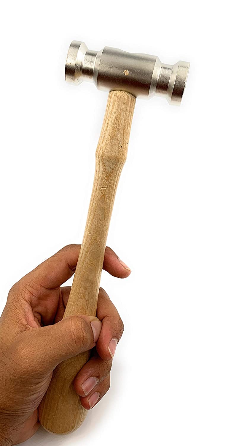Fozti Texturing Hammer Narrow BullsEye Wide BullsEye for Pattern Creation on Metal SurfaceLeatherWaxPlasticetc for Jewellery Making Model Making Metalsmith Hobby Crafts DIY - Image 4