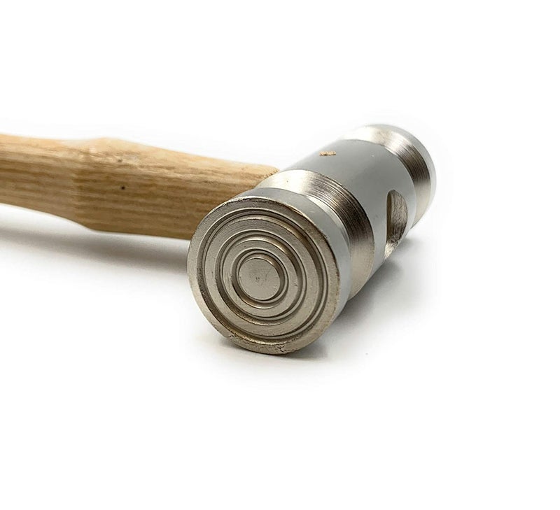 Fozti Texturing Hammer Narrow BullsEye Wide BullsEye for Pattern Creation on Metal SurfaceLeatherWaxPlasticetc for Jewellery Making Model Making Metalsmith Hobby Crafts DIY - Image 3