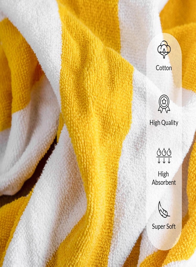 Salt Earth Cotton Striped Beach Cabana Towel, 4 Pack - 30"x60" Quick Dry Towels, Pool Essentials, Travel, Gym & Bathroom Towels, Oversized Beach Vacation Essentials (Multicolour) - Image 4