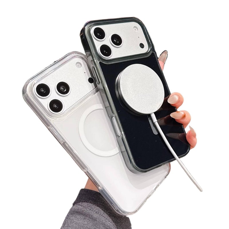 غطاء MagSafe | مقاوم للصدمات لـ iPhone 15 / 15 Plus / 15 Pro / 15 Pro Max | أسود | مغناطيس قوي | TPU - Image 4