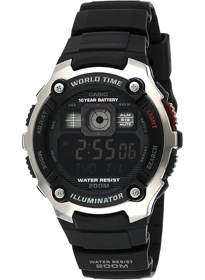 CASIO Men's Water Resistant Digital Watch AE-2000W-1BVDF - 52 mm - Black - Image 1