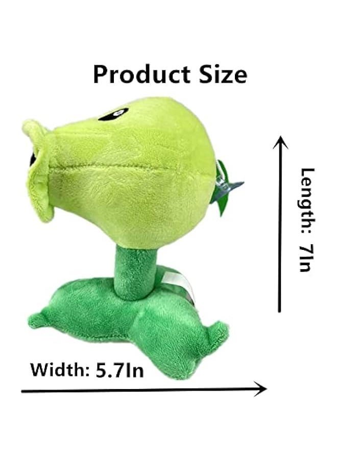 Generic - 3 PCS Plants and Zombies Peashooter Plush Pea Sets Zombies Toys PVZ Plushies 1 2 Stuffed Soft Doll Pea 3 New - Image 1