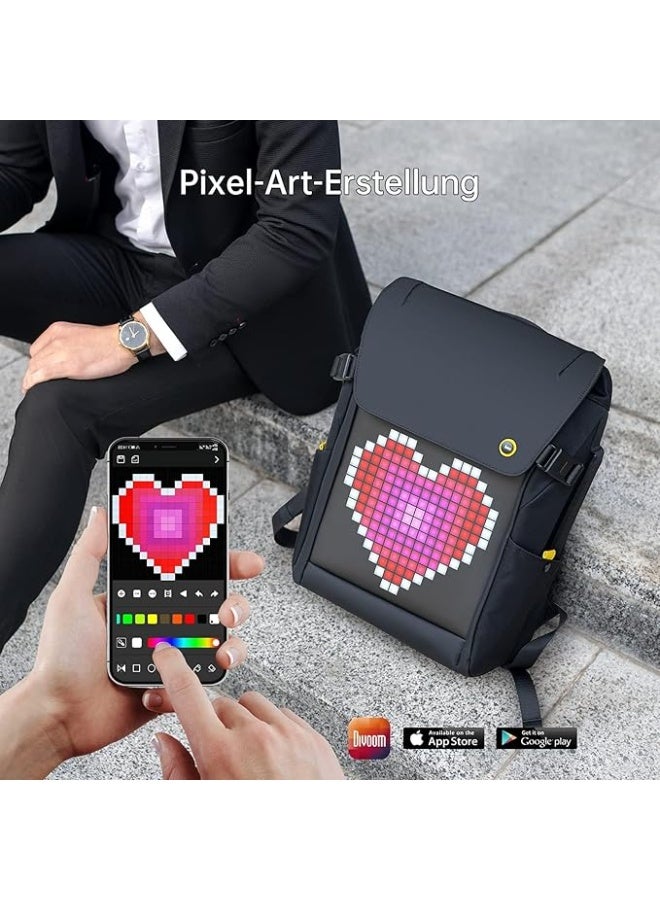 ديفوم حقيبة ظهر Divoom LED Pixel Art مع تحكم عبر تطبيق - حقيبة شاشة عرض قابلة للتخصيص - Image 1
