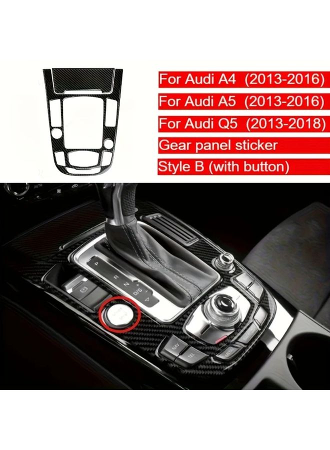 Carbon Fiber Gear Lever Panel Sticker Black Interior Upgrade Enhanced Grip - Image 1