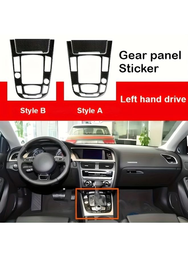 Carbon Fiber Gear Lever Panel Sticker Black Interior Upgrade Enhanced Grip - Image 3
