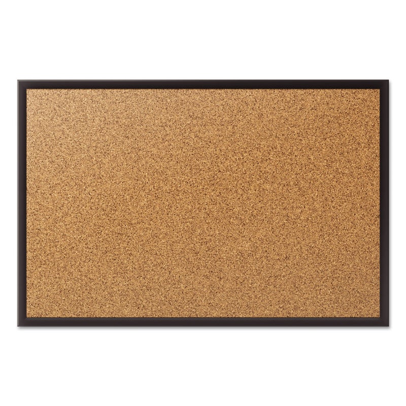 Quartet Cork Board Bulletin Board 2 x 15 Corkboard Black Frame 2301B