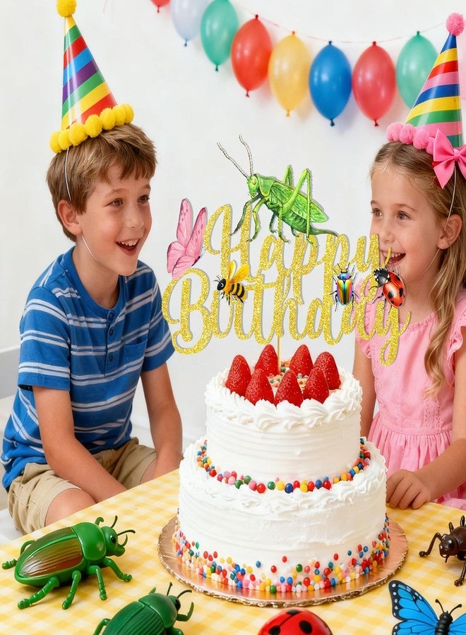 MZ.ogm Bug Cake Topper: Bug Birthday Party Decorations Insect Cake Decorations for Ladybug Decor Party Supplies - Image 3