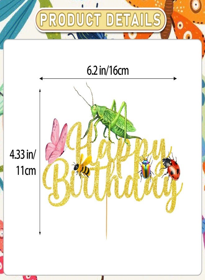MZ.ogm Bug Cake Topper: Bug Birthday Party Decorations Insect Cake Decorations for Ladybug Decor Party Supplies - Image 2