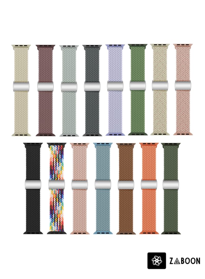 Zaboon Apple Watch SE 2022 40mm Nylon Loop Magnetic Buckle Watch Band - Image 2