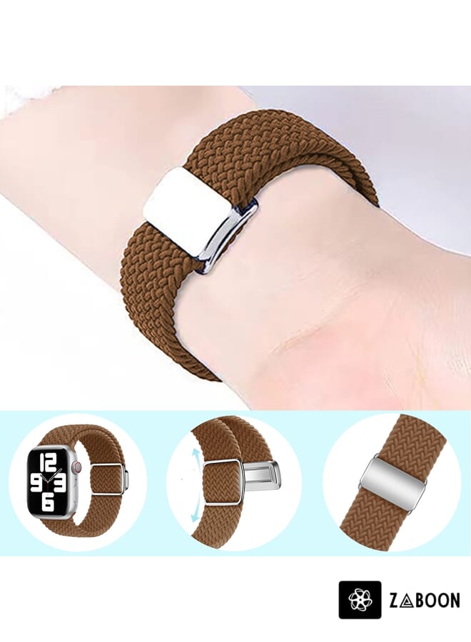 Zaboon Apple Watch SE 2022 40mm Nylon Loop Magnetic Buckle Watch Band - Image 5