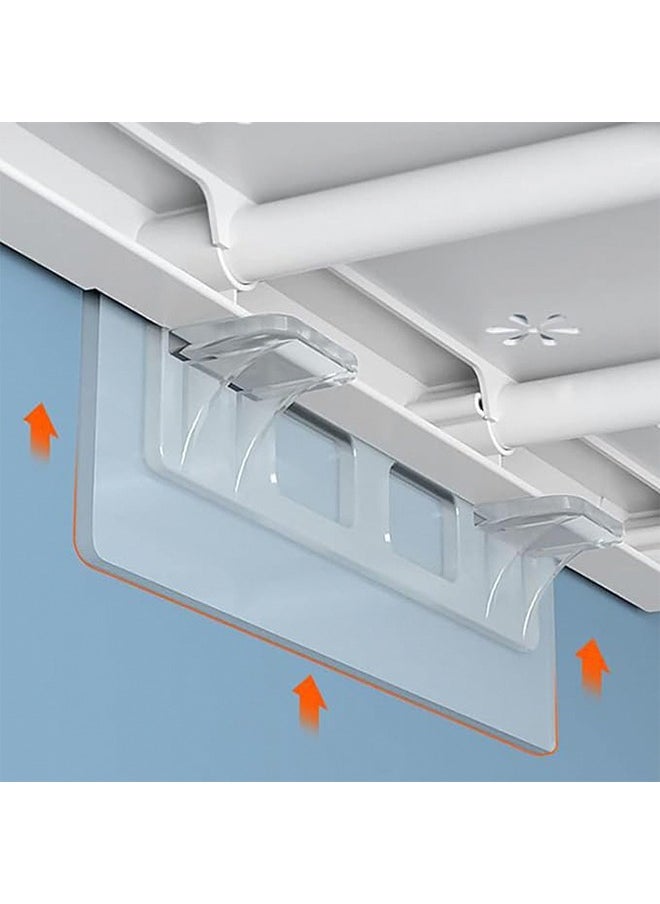 Generic - 4 Pcs Punch Free Shelf Support Peg-Clear Self Adhesive Shelves Clips for Kitchen Cabinet Book Shelves-Strong Partition Bracket Holders Pin Non Marking Adhesive Closet Clapboard Layer-Load Bearing - Image 1