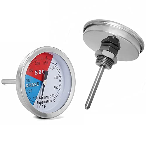 YOTOM 2 Pack BBQ Grill Temperature Gauge, 3 inch Dial Face Charcoal Grill Pit Smoker Thermometer Gauge BBQ Temp Gauge Grill Thermometer - Image 3