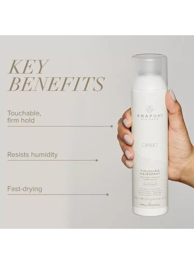 Awapuhi Awapuhi Wild Ginger Finishing Spray, Firm Hold, Natural Finish Hairspray, For All Hair Types, 9.1 oz.  - Image 2