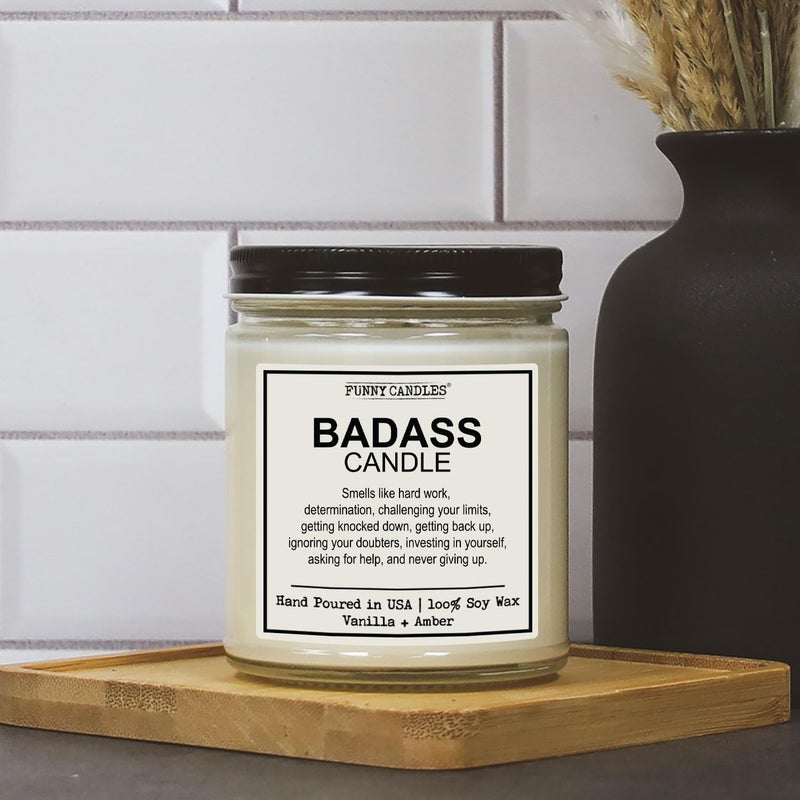 Funny Candles â€“ Hilarious Congrats Gift for Graduates, Promotions, New Jobs, Boss, Good Luck, Motivational or Just Crushing Life, Vanilla Scented, 100% Soy Wax, USA Made - Image 2