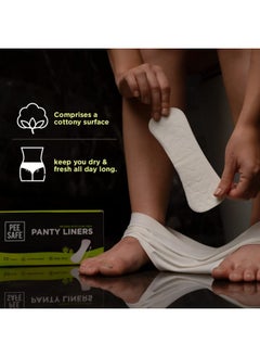 PEESAFE Pee Safe Panty Liners For Women Daily Use With Aloe Vera - 50 Liners | 185Mm Long (Large Size) | Curvy Design For Extra Comfort | Cottony-Soft Surface| Keeps You Dry & Fresh All Day Long  - Image 4