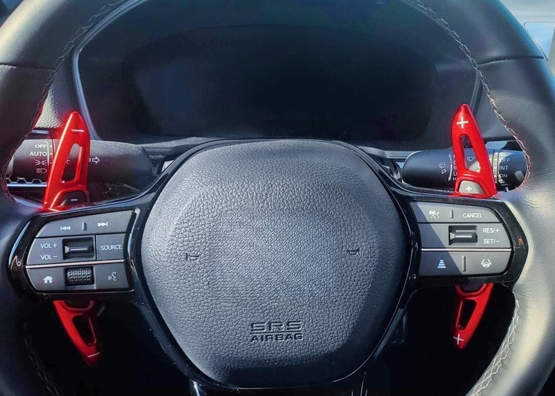 iJDMTOY JDM Style Sports Red Aluminum Larger Paddle Shifter Extension Compatible with Honda 2022-up Civic, 2023+ Accord, CR-V and Acura Integra - Image 4