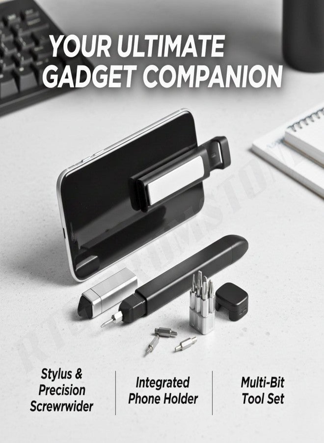 Drumstone 𝐃𝐈𝐖𝐀𝐋𝐈 𝟏𝟓 𝐘𝐄𝐀𝐑 𝐆𝐔𝐀𝐑𝐀𝐍𝐓𝐄 4-in-1 Multifunction Stylus Pen with Phone Holder & Screwdriver Set – Multipurpose Tech Tool Pen for Home, Office & School - Image 4