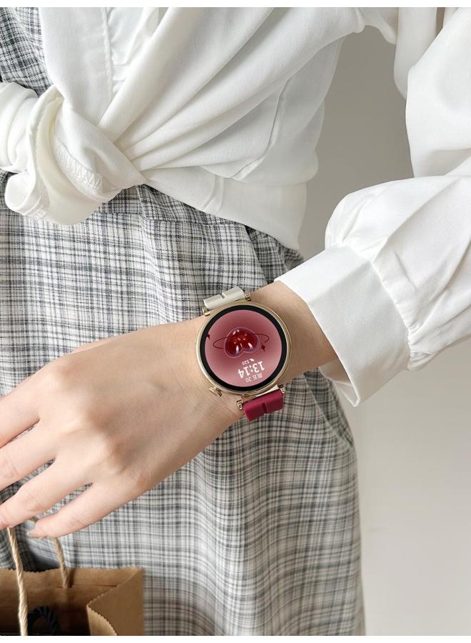 For Huawei Gt4/Gt3 Strap Gt5 Silicone Magnetic Smart Watch Watch4pro Watch Strap Watchgt-Color:Lotus Root Pink-suitable For Huawei Gt2/watch2 [dial 42mm]  - Image 4