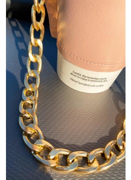 Bahels Women's Powder Chain Coffee Cup Sleeve Leather Cup Holder  - Image 2