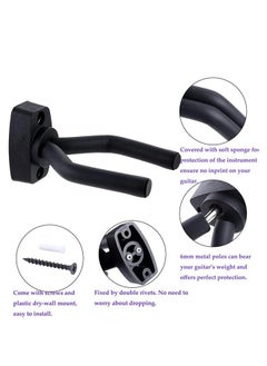 ShebSheb Guitar Hanger Wall Mount , Guitar Holder Wall Mount Hook Stand Display with Screws - Easy to Install - Fits All Size Guitars, Bass, Mandolin, Banjo, Ukulele  - Image 2