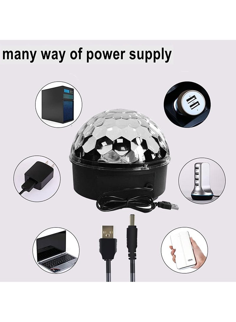 أضواء كرة الديسكو، 12 لونًا من مصابيح LED للحفلات، أضواء دوارة تعمل بصوت DJ، اتصال هاتفي لاسلكي مع جهاز تحكم عن بعد للمنزل KTV عرض رقص الزفاف - Image 2