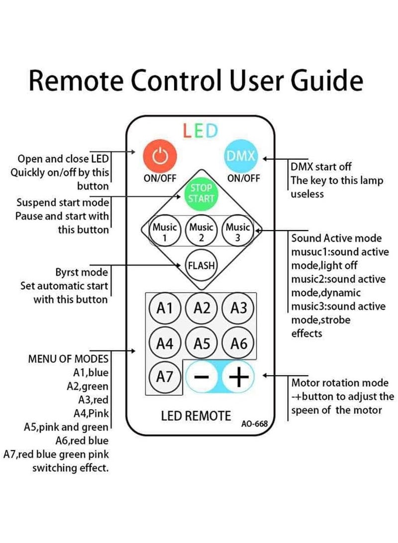 أضواء كرة الديسكو، 12 لونًا من مصابيح LED للحفلات، أضواء دوارة تعمل بصوت DJ، اتصال هاتفي لاسلكي مع جهاز تحكم عن بعد للمنزل KTV عرض رقص الزفاف - Image 3