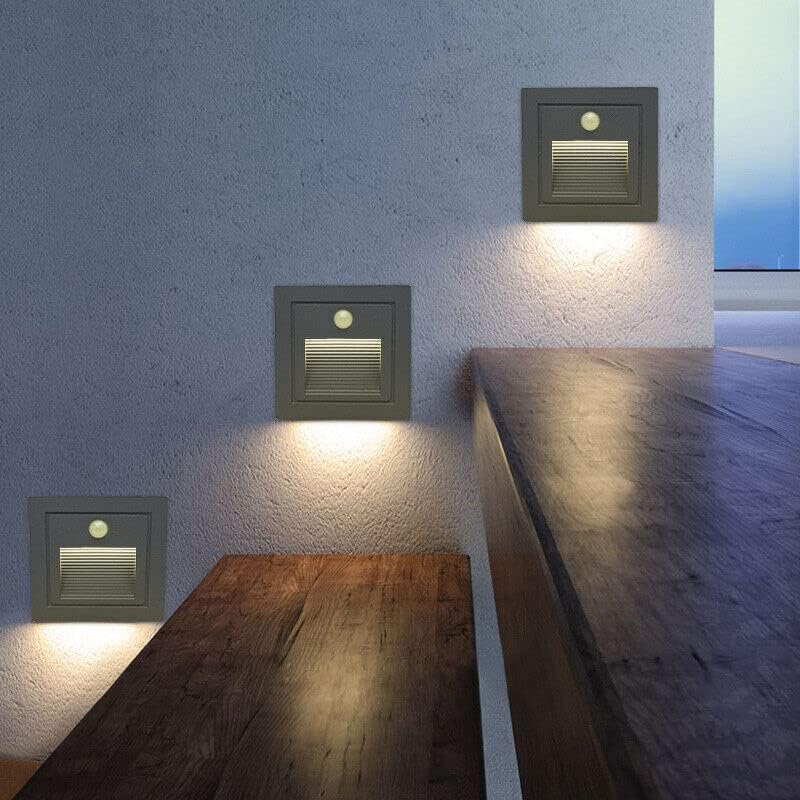 SAH Led Dark Grey 3W Foot Light/Motion Sensor Step Light for Stairs/Foot lamp for Bedroom/Step Light for Stairs/Stairacse,Corridoors, Entrygate, Stage Shows, Backyard, - Image 4