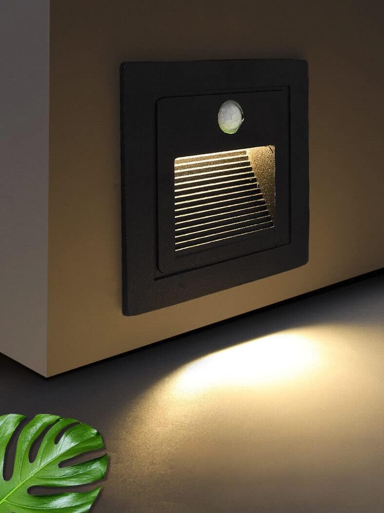 SAH Led Dark Grey 3W Foot Light/Motion Sensor Step Light for Stairs/Foot lamp for Bedroom/Step Light for Stairs/Stairacse,Corridoors, Entrygate, Stage Shows, Backyard, - Image 1