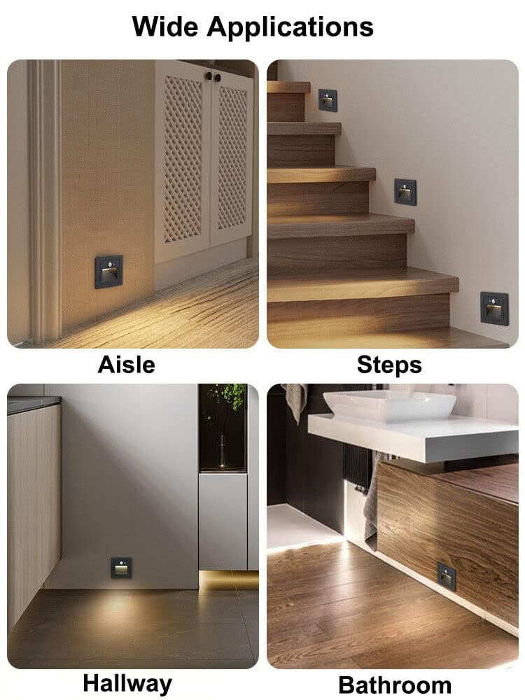SAH Led Dark Grey 3W Foot Light/Motion Sensor Step Light for Stairs/Foot lamp for Bedroom/Step Light for Stairs/Stairacse,Corridoors, Entrygate, Stage Shows, Backyard, - Image 3