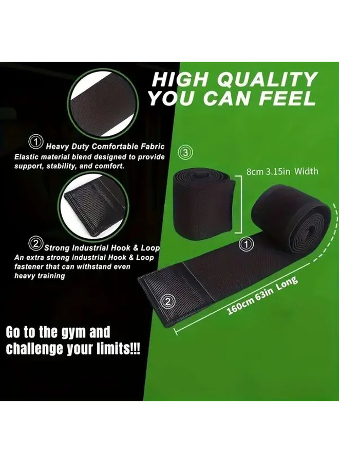 Red Adjustable Knee Wraps Support For Weightlifting Squats Bench Press Non Slip Breathable Unisex - Image 4
