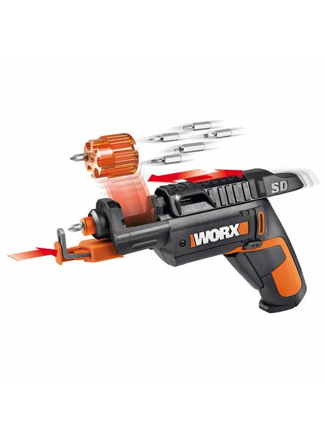 Worx 4V Electric Screwdriver, Rechargeable Cordless Power Screwdriver Set with 6 Bits, Screw Holder, Charger - WX255L - Image 1