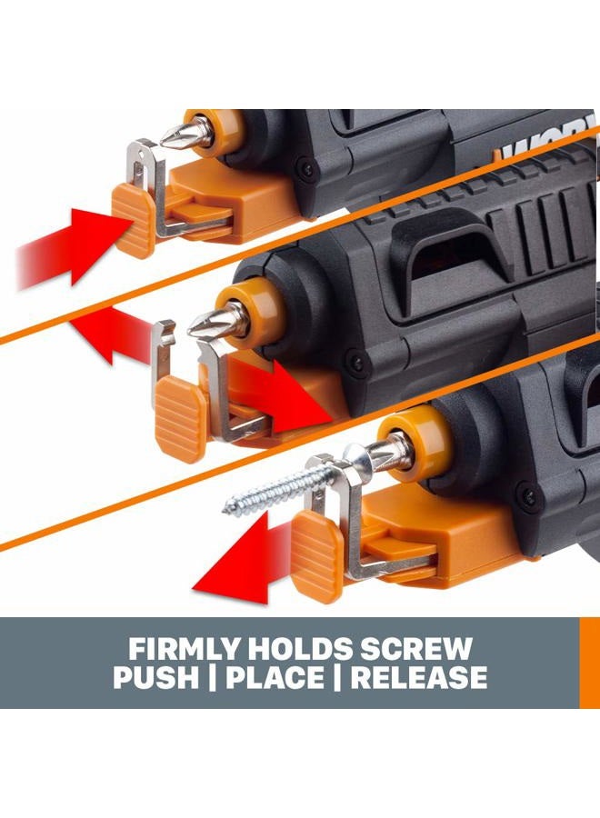 Worx 4V Electric Screwdriver, Rechargeable Cordless Power Screwdriver Set with 6 Bits, Screw Holder, Charger - WX255L - Image 4