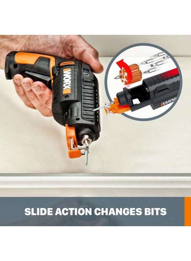 Worx 4V Electric Screwdriver, Rechargeable Cordless Power Screwdriver Set with 6 Bits, Screw Holder, Charger - WX255L - Image 5