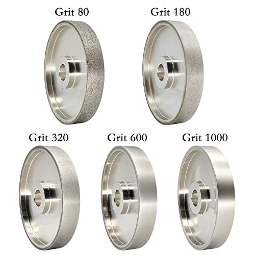 CAQUXIL CBN Grinding Wheel 6 inch Dia x 1 inch Wide, 1 inch Arbor Hole, Sharpen High Speed Steel Cutting Tools, Diamond Grinding Wheel 80 Grit - Image 4