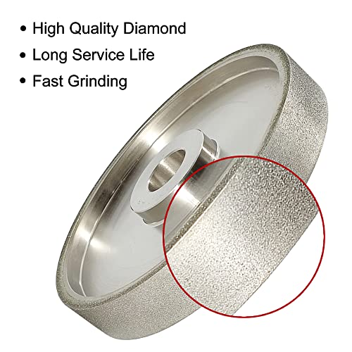 CAQUXIL CBN Grinding Wheel 6 inch Dia x 1 inch Wide, 1 inch Arbor Hole, Sharpen High Speed Steel Cutting Tools, Diamond Grinding Wheel 80 Grit - Image 5