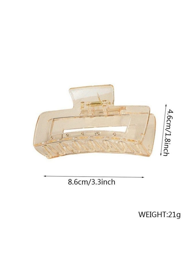 Blubby Chic Plastic Hair Clutch for Women - Medium Size Trendy Hair Clip Pack of 6 Hair Claws for Thick Long Hair - Jaw Clips, Clutches, Barrettes Hair Accessories, (Water Colors) - Image 4